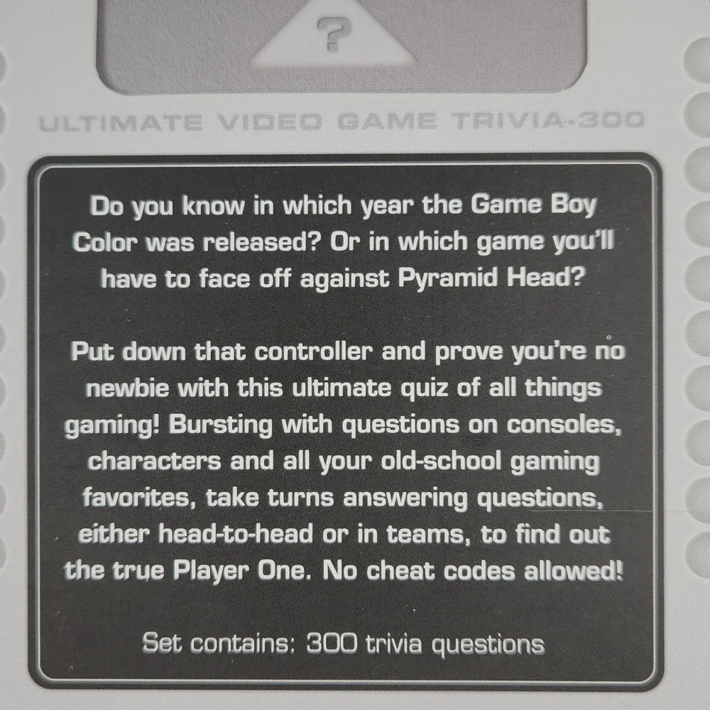 NWT Ultimate Video Game Trivia 300 Questions, Unplayed!